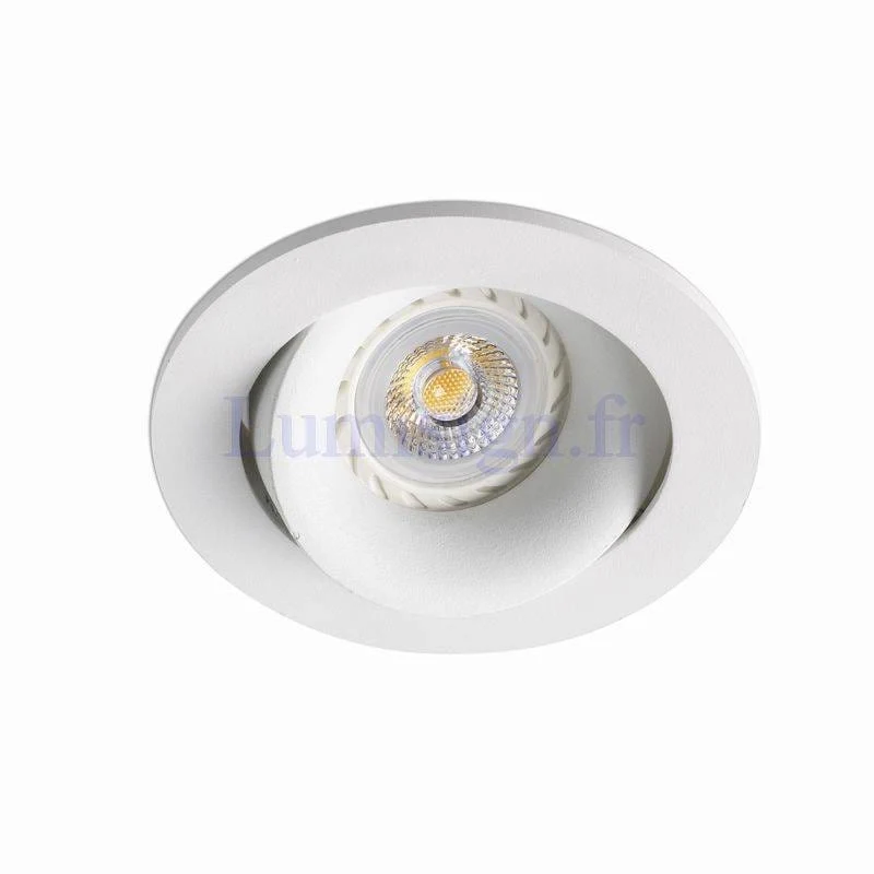 Spot encastrable orientable ARGON rond blanc