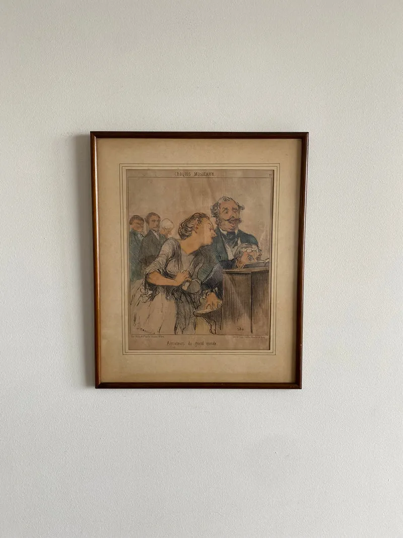 Croquis musicaux amateurs de grand monde Impression encadrée