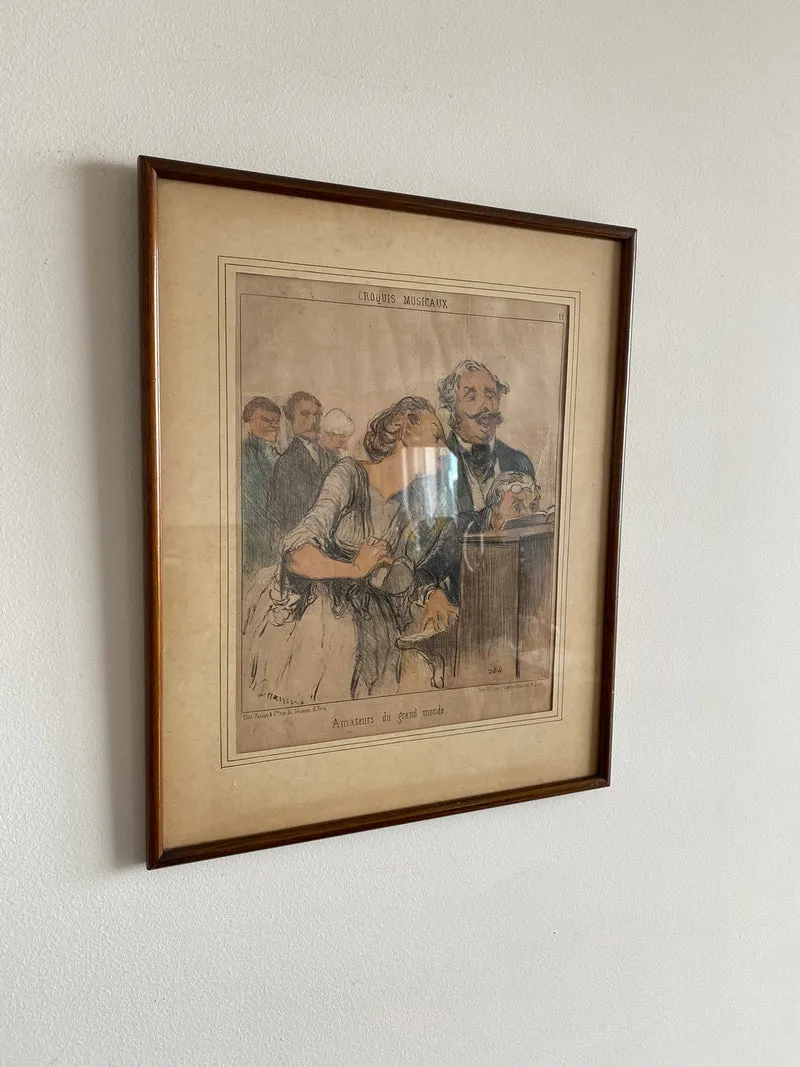 Croquis musicaux amateurs de grand monde Impression encadrée