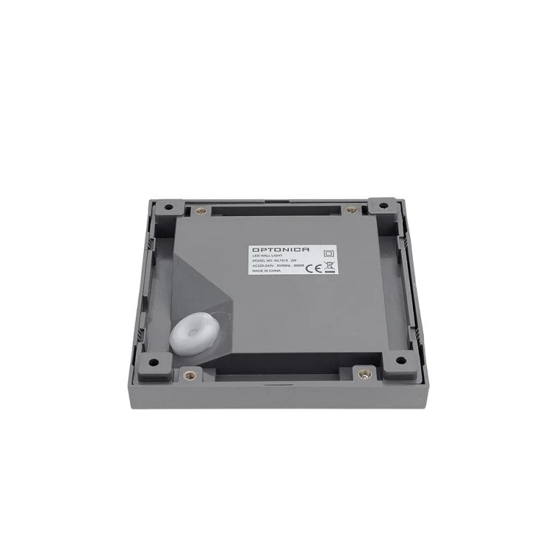 Balise LED en Saillie Carrée 2W 220V 55° Grise IP65 pour Escaliers
