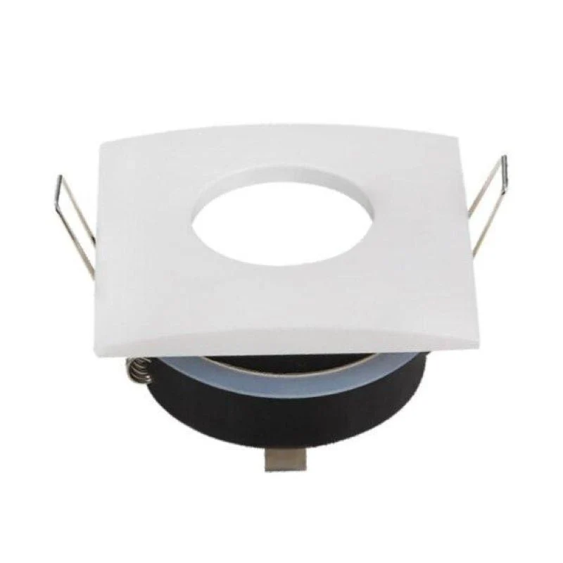 Support Spot GU10 IP65 Carré Blanc 82mm