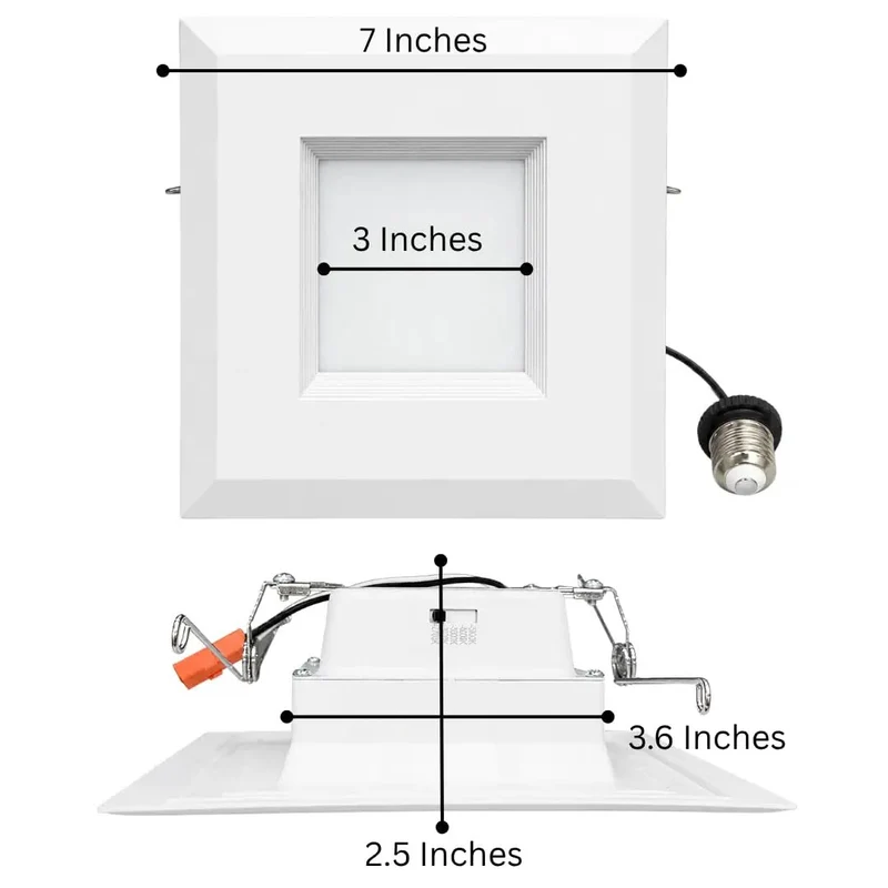 Top Rated Six Inch Square Recessed Downlights With Five CCT Switchable Color Temps Dimmable Led Ceiling Lights Sleek Baffle Trim UL Certified 12 Pack For Super Easy Room Upgrades And Killer Ambient Glow