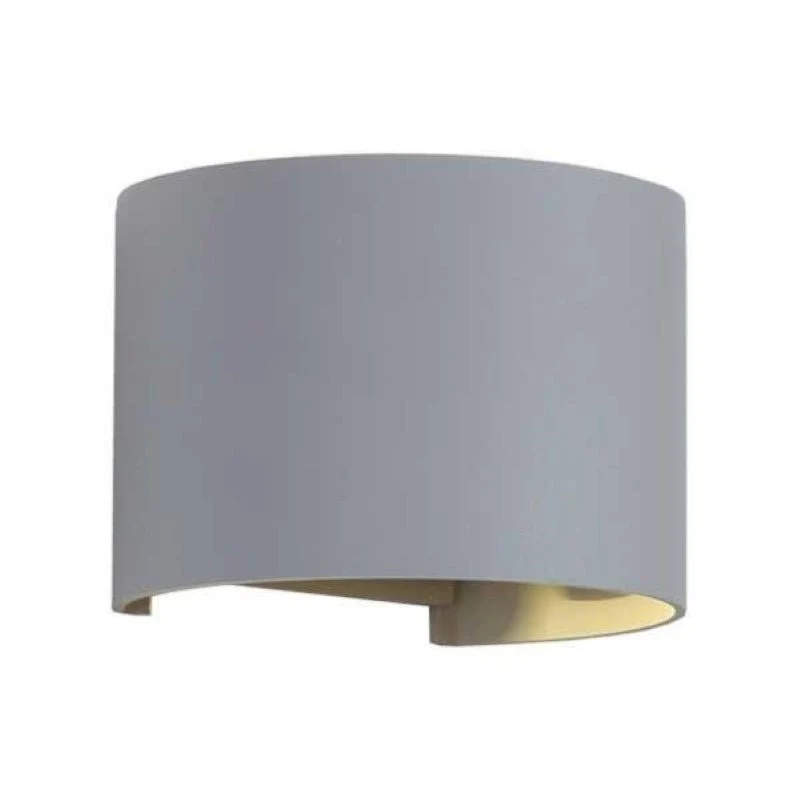 Applique Murale Grise LED 6W IP54 Arrondie