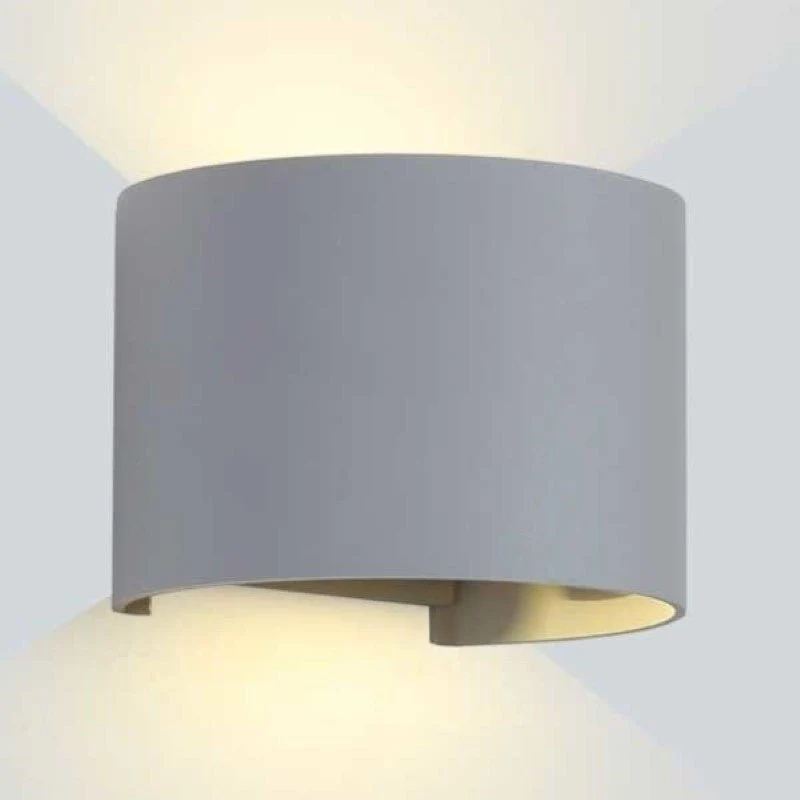 Applique Murale Grise LED 6W IP54 Arrondie