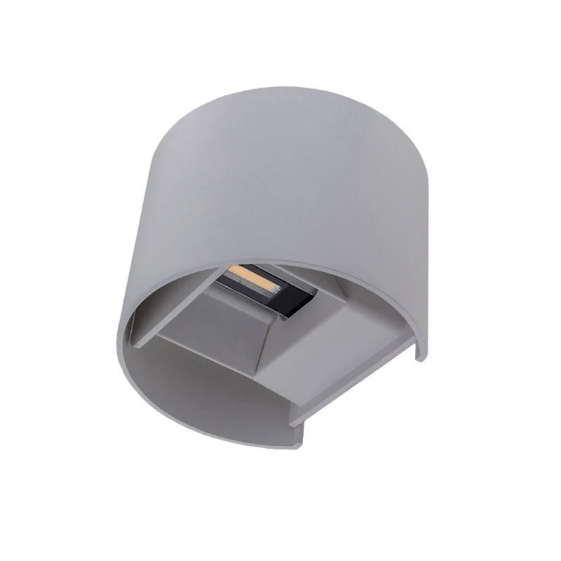 Applique Murale Grise LED 6W IP54 Arrondie