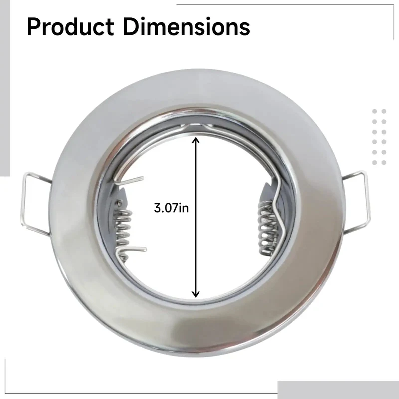 Six Pack Chrome MR16 And GU10 Recessed Downlight Fittings Featuring Heavy Duty Iron Housings And No Fuss Wire Connectors For Easy Kitchen And Bathroom Home Improvements