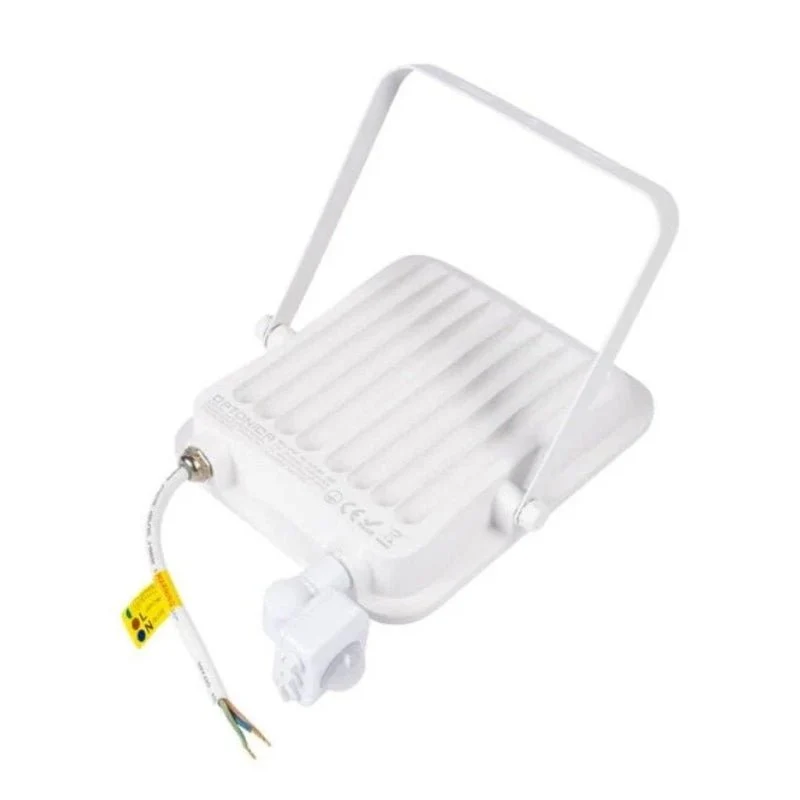 Projecteur LED Extérieur 50W IP65 BLANC avec Détecteur de Mouvement Crépusculaire