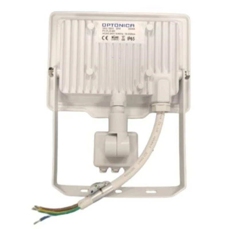 Projecteur LED Extérieur 30W IP65 BLANC avec Détecteur de Mouvement Crépusculaire