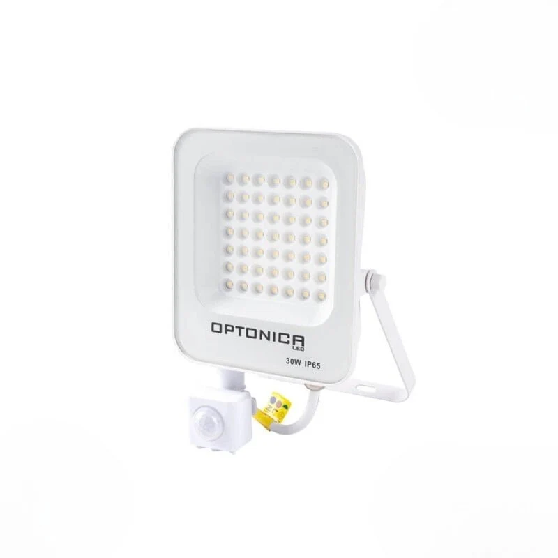 Projecteur LED Extérieur 30W IP65 BLANC avec Détecteur de Mouvement Crépusculaire