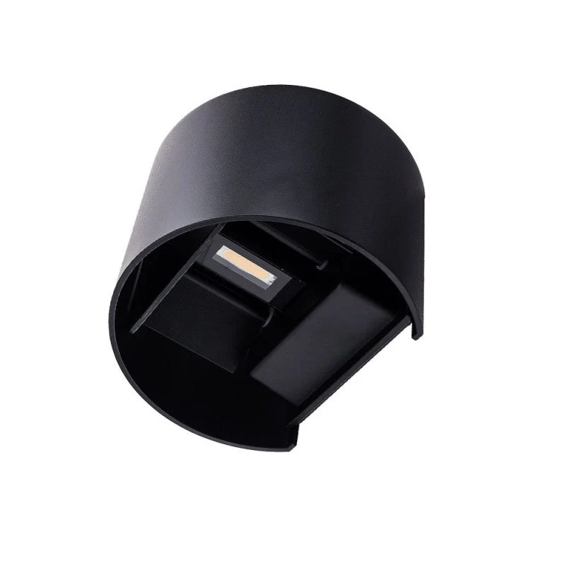 Applique Murale Noire LED 6W IP54 Forme Arrondie