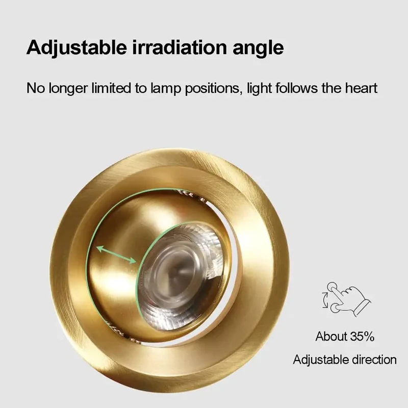 Top-Notch 7W Led Recessed Downlights 3-Inch Baffle Trim, Solid Brass & Copper Make, Adjustable 360-Degree Eyeballs, Freakin Bright CRI 95, Warm White & Daylight Retrofit Kit