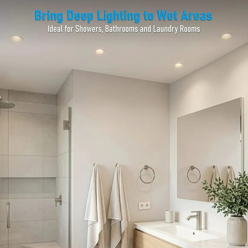 Top Shelf Six Pack Three Inch LED Recessed Lighting With Five CCT Adjustable Warm To Cool White Smooth Anti Glare Downlights Featuring CRI90 True Color Rendering And Easy Breezy Install For Every Modern Home Space