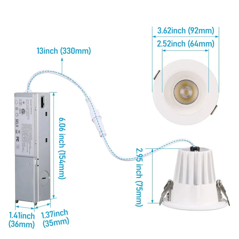 Top Shelf Six Pack Three Inch LED Recessed Lighting With Five CCT Adjustable Warm To Cool White Smooth Anti Glare Downlights Featuring CRI90 True Color Rendering And Easy Breezy Install For Every Modern Home Space
