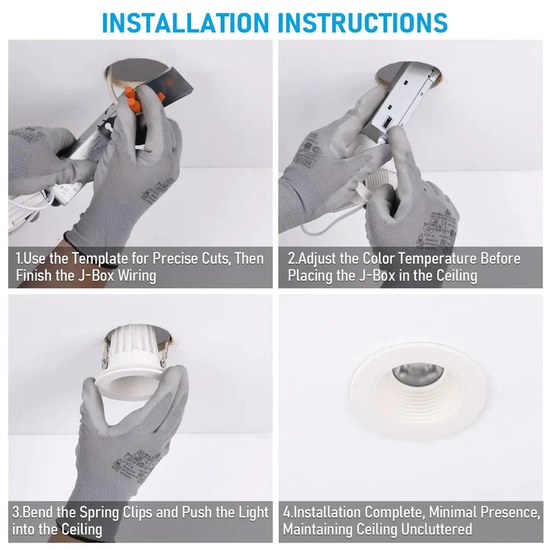Top Shelf Six Pack Three Inch LED Recessed Lighting With Five CCT Adjustable Warm To Cool White Smooth Anti Glare Downlights Featuring CRI90 True Color Rendering And Easy Breezy Install For Every Modern Home Space