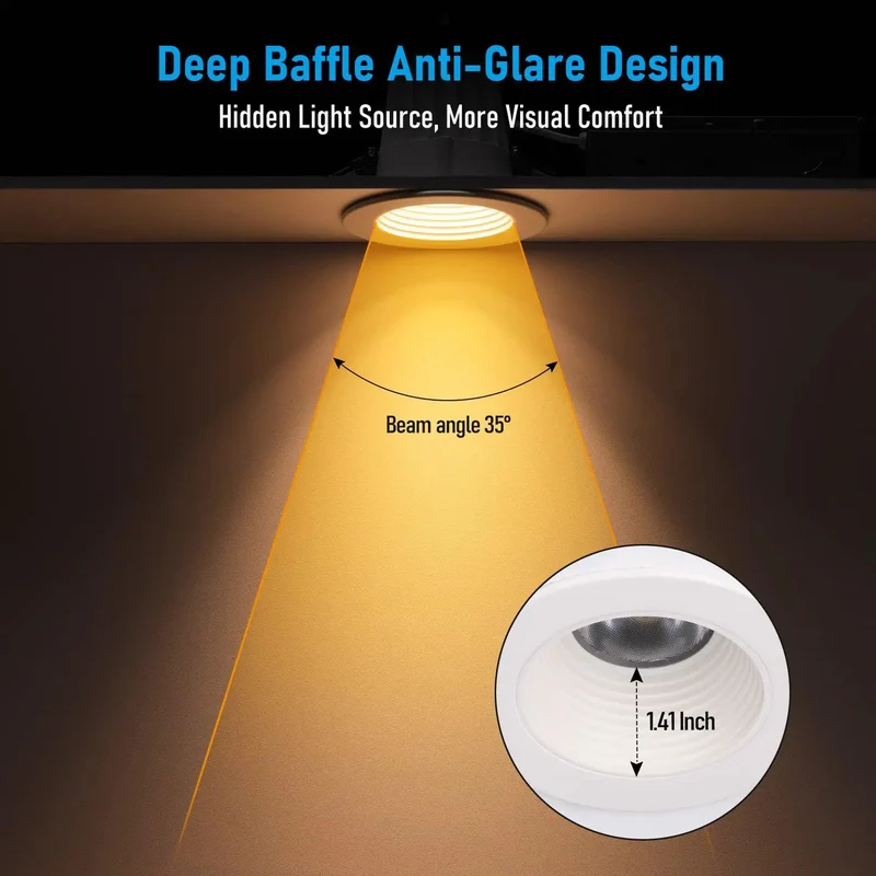 Six Pack 4 Inch Led Recessed Can Lights Kicking Harsh Glare To The Curb With Smooth Zero Eye Strain Glow Featuring Adjustable 5CCT Tuning And High Cri 90 For Heavy Duty Home Makeovers