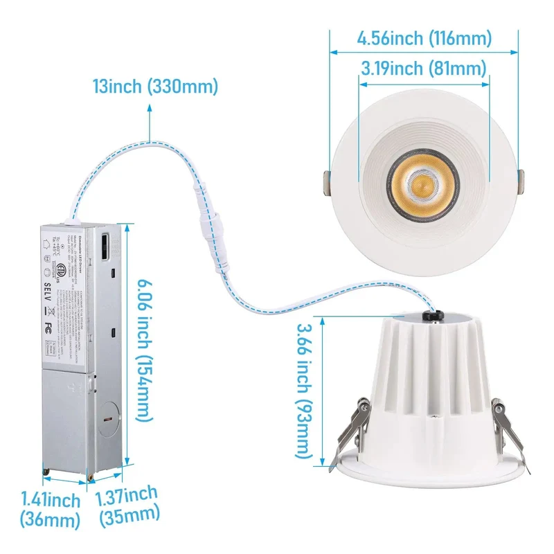 Six Pack 4 Inch Led Recessed Can Lights Kicking Harsh Glare To The Curb With Smooth Zero Eye Strain Glow Featuring Adjustable 5CCT Tuning And High Cri 90 For Heavy Duty Home Makeovers