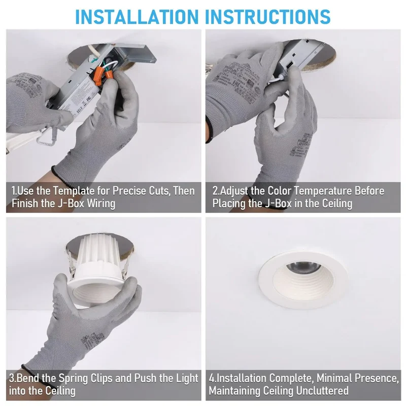 Six Pack 4 Inch Led Recessed Can Lights Kicking Harsh Glare To The Curb With Smooth Zero Eye Strain Glow Featuring Adjustable 5CCT Tuning And High Cri 90 For Heavy Duty Home Makeovers