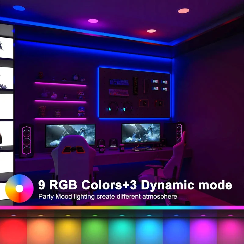 Sick 4 Inch RGBCW Color Changing LED Recessed Lighting Downlights With Junction Box Canless Ceiling Fixtures Dimmable By Remote Control Delivers Dual Memory Plus Timer To Bring Chill Vibes To Any Space Badass Build 4 Pack