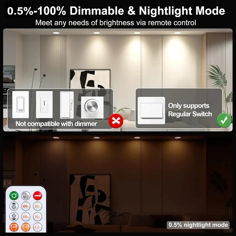 Sick 4 Inch RGBCW Color Changing LED Recessed Lighting Downlights With Junction Box Canless Ceiling Fixtures Dimmable By Remote Control Delivers Dual Memory Plus Timer To Bring Chill Vibes To Any Space Badass Build 4 Pack