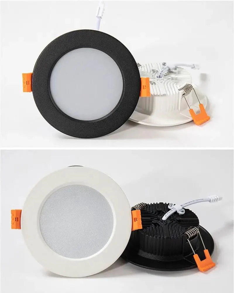 Slick Narrow Frame LED Recessed Downlight Long Barrel Design Deep Set Insert For Clean Ceiling Look Die Cast Aluminum Body With PMMA Shade Creates Even Flood Light Great For Chill Home Spaces Or Hotel Corridors Offering Soft Wall Accent Glow In White