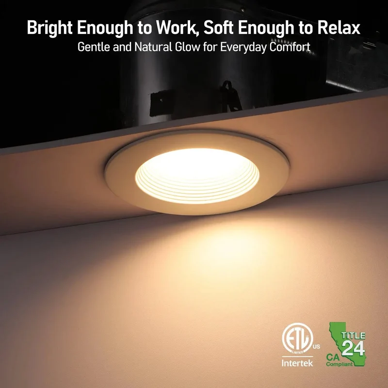 Top Tier 6 Inch Led Recessed Lighting Retrofit Kit Showcases Sleek Dim To Warm Function Plus 6 Cct Adjustments For A Totally Fresh Residential Ceiling Glow Up Project