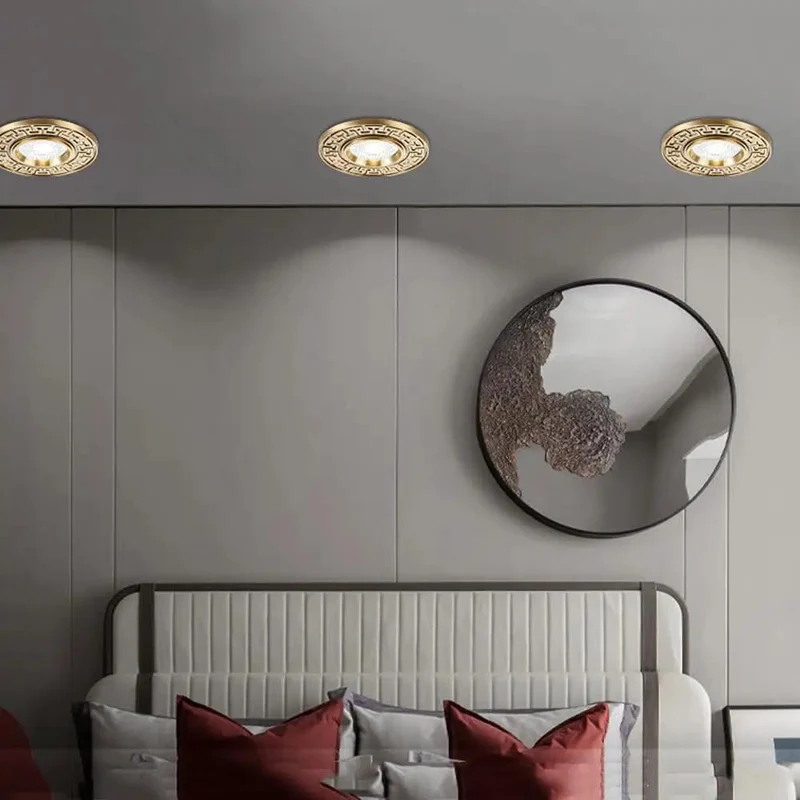 Top Notch Brass Recessed Light Trim Kit 9 Pack Dimmable Ceiling Spotlights Zero Glare Soft Diffuser Heavy Duty Heat Sink No Fuss Drop Install Smooth Glow For Home Or Office Project