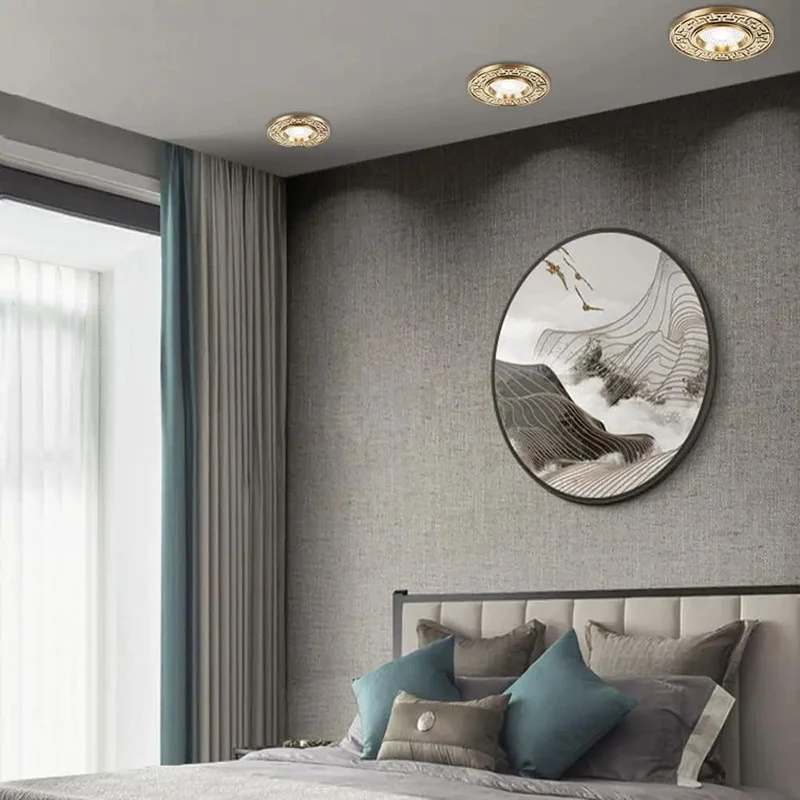 Top Notch Brass Recessed Light Trim Kit 9 Pack Dimmable Ceiling Spotlights Zero Glare Soft Diffuser Heavy Duty Heat Sink No Fuss Drop Install Smooth Glow For Home Or Office Project