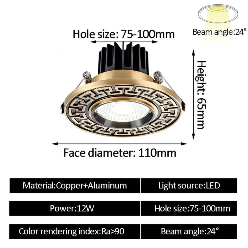 Top Notch Brass Recessed Light Trim Kit 9 Pack Dimmable Ceiling Spotlights Zero Glare Soft Diffuser Heavy Duty Heat Sink No Fuss Drop Install Smooth Glow For Home Or Office Project