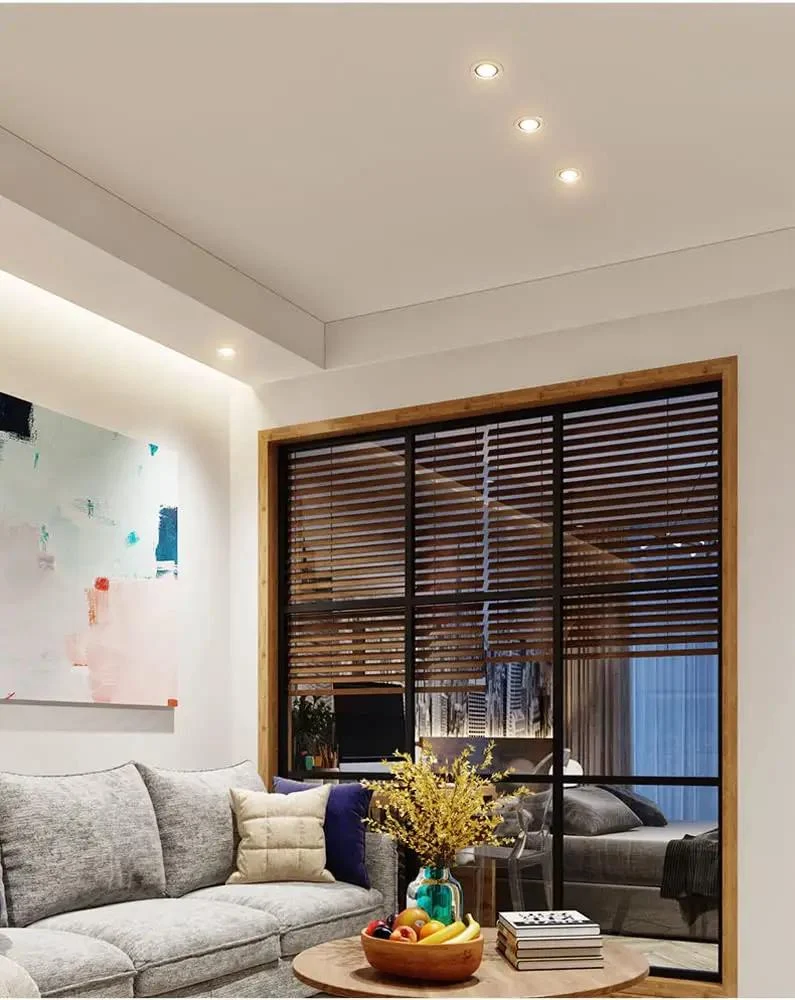 Sleek Silver Adjustable Led Recessed Spotlight With Precision Rotating Head For Accent Walls And Artwork Top Shelf Light Fixture Delivering Clean Focused Beam No Mess Install For Modern Spaces