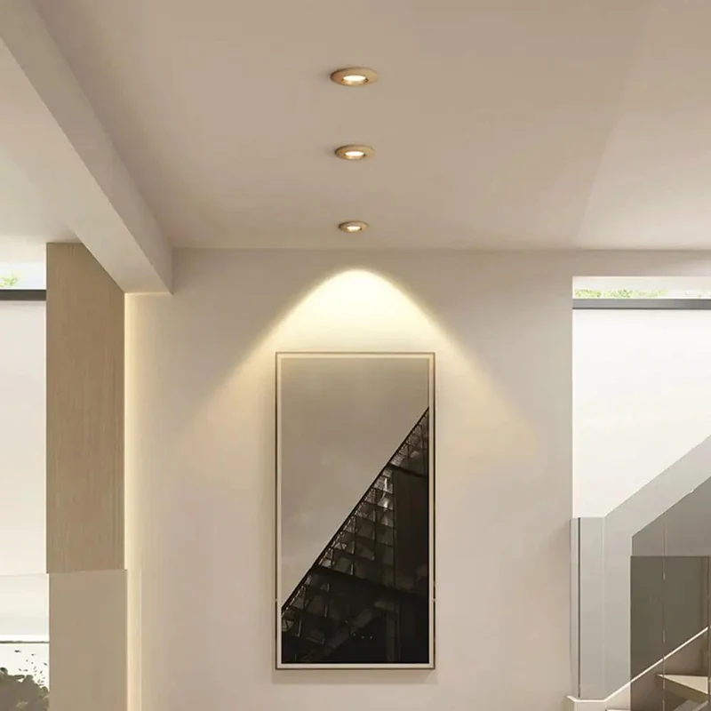 3.9 Inch Farmhouse Wood Grain Recessed Lighting Trim Kit With A Slick Vibe No Fuss Setup 7W Led Ceiling Retrofit Bundle Featuring Clean Baffle Housing For A Sweet New Glow Up Pack Of 6