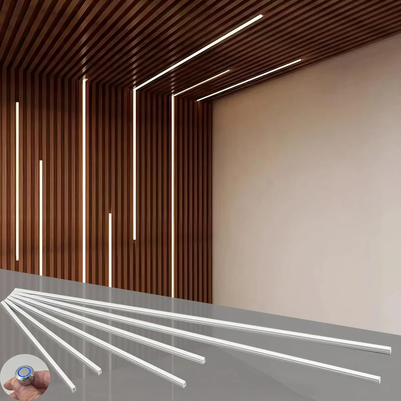 Professional Self Adhesive Led Strip Lights For Wood Slat Wall Panels No Sweat Install Dimmable Touch Control Under Cabinet Lamp With Reinforced Aluminum Channel 4000K Top Notch Glow Boost