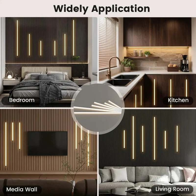 Professional Self Adhesive Led Strip Lights For Wood Slat Wall Panels No Sweat Install Dimmable Touch Control Under Cabinet Lamp With Reinforced Aluminum Channel 4000K Top Notch Glow Boost