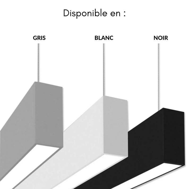 Suspension Linéaire LED 120cm 40W Interconnectable BLANC