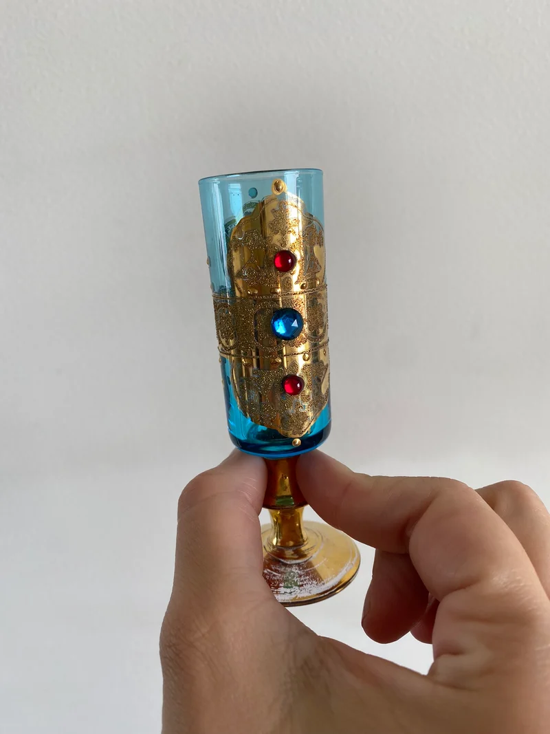 Verres sur pieds style murano Made in Italy