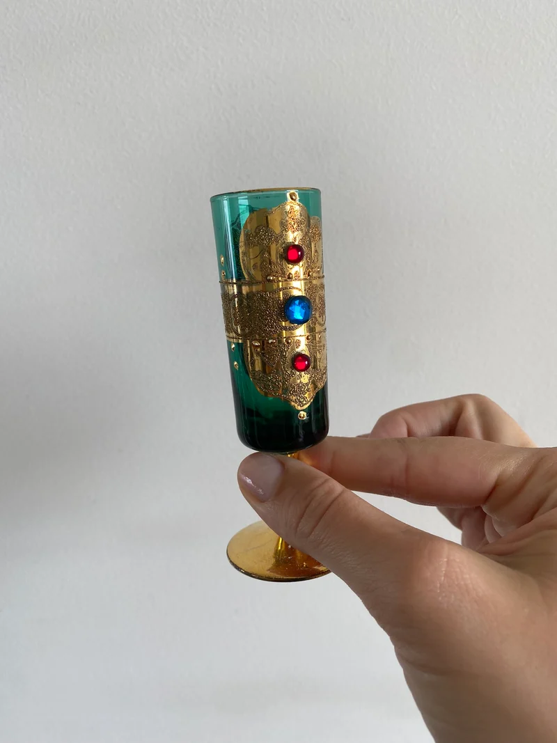Verres sur pieds style murano Made in Italy