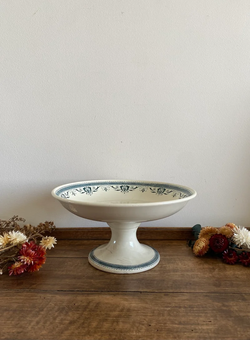 Compotier en porcelaine terre de fer