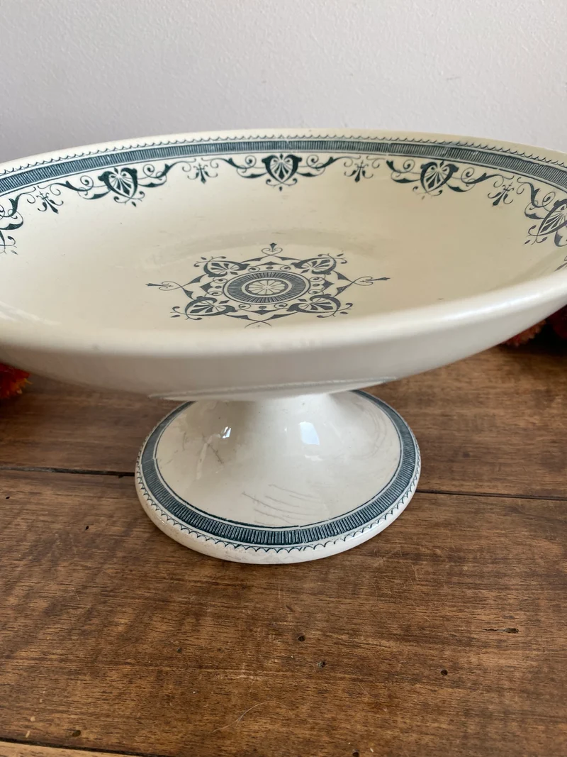 Compotier en porcelaine terre de fer