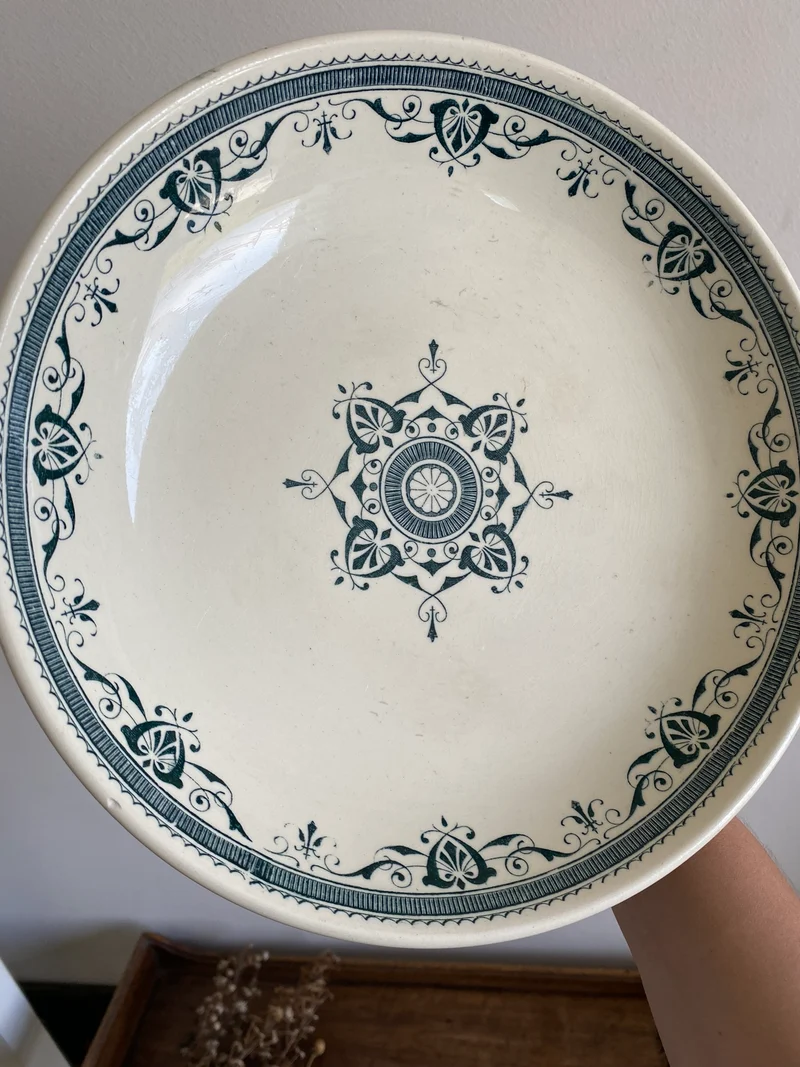 Compotier en porcelaine terre de fer
