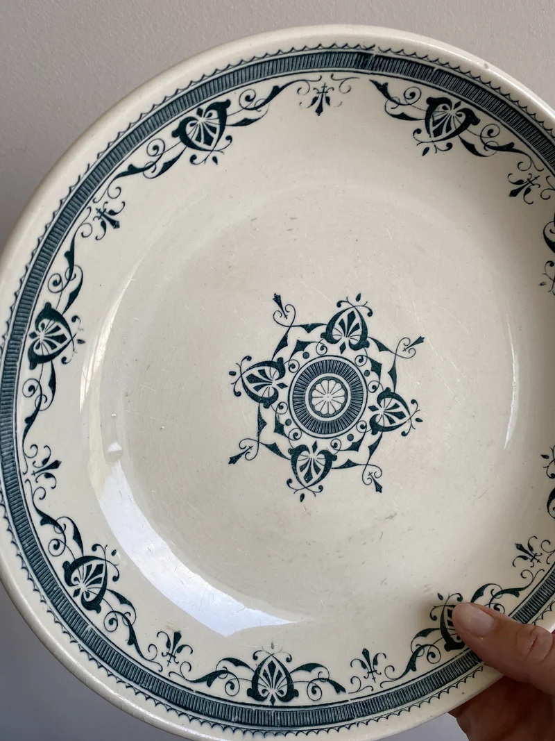 Compotier en porcelaine terre de fer