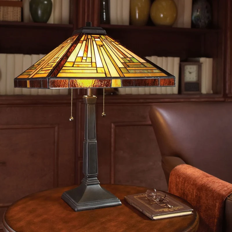 Lampe Table Rétro Verre