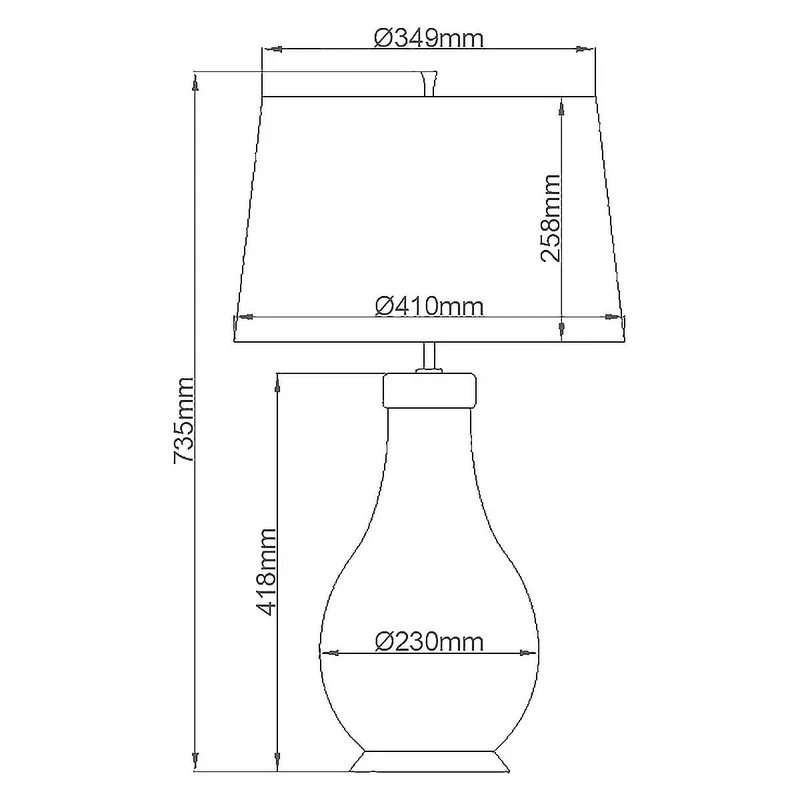 Lampe de table Havering 1 lumière
