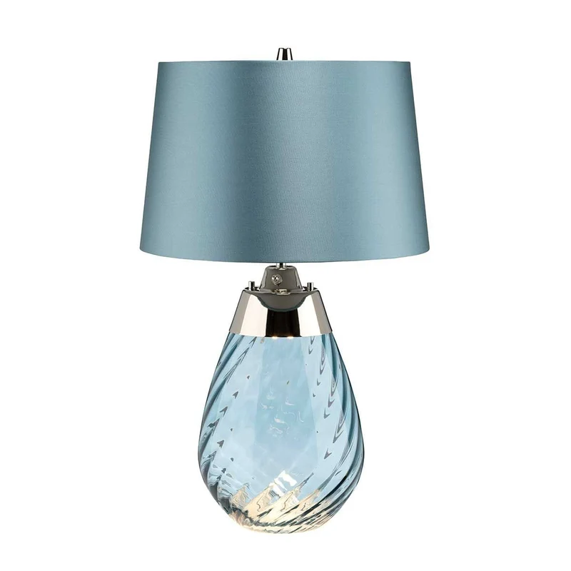 Petite lampe de table bleue Lena 2 lumières