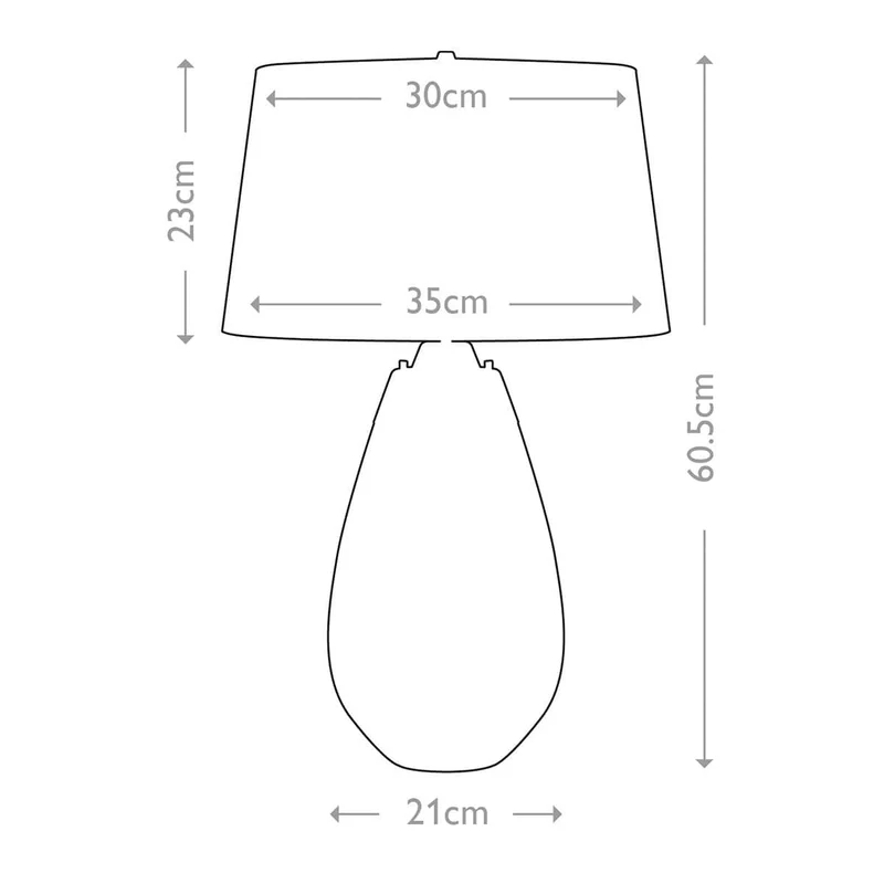 Petite lampe de table bleue Lena 2 lumières