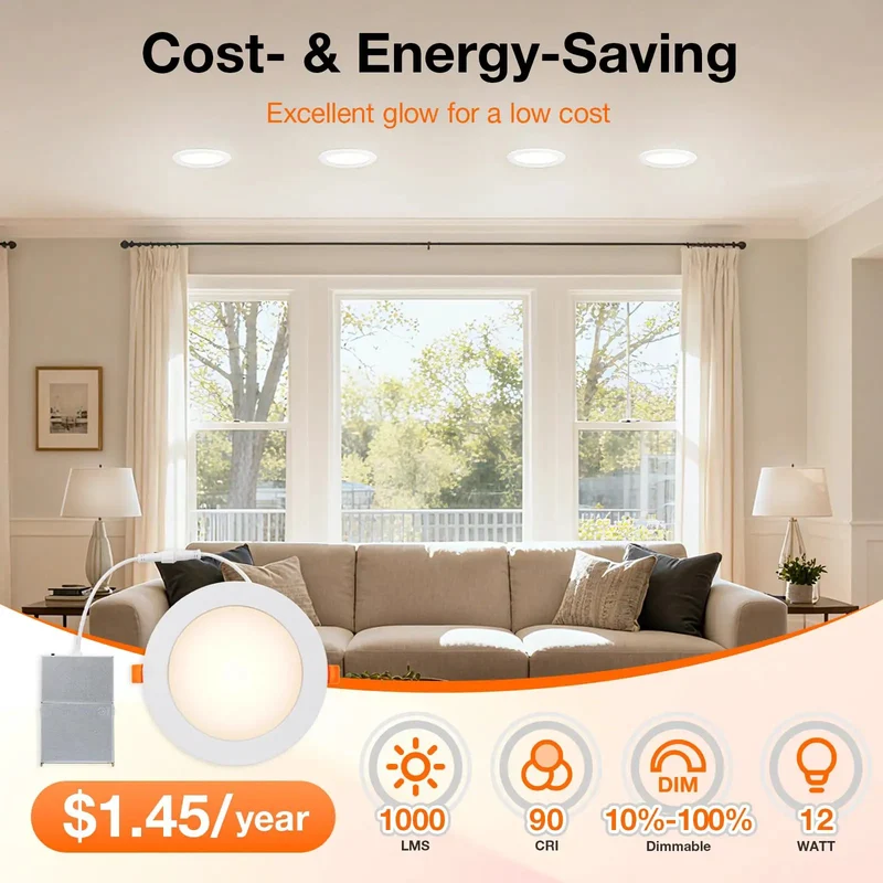 Slick Six Inch Recessed Smart Ceiling Lights Offering Adjustable Color Temperatures And Smooth Dimming For True Bang For Your Buck Value Includes Six Wet Rated Downlights Delivering Crisp High Cri Glow For Zero Hassle Home Fixes