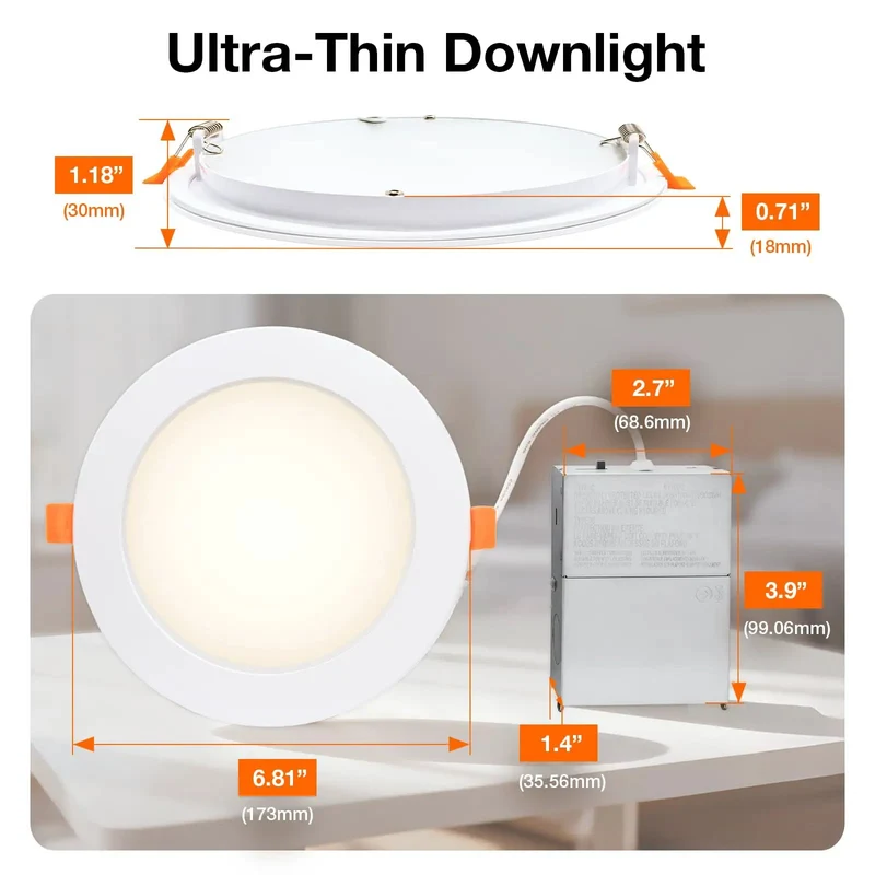 Slick Six Inch Recessed Smart Ceiling Lights Offering Adjustable Color Temperatures And Smooth Dimming For True Bang For Your Buck Value Includes Six Wet Rated Downlights Delivering Crisp High Cri Glow For Zero Hassle Home Fixes