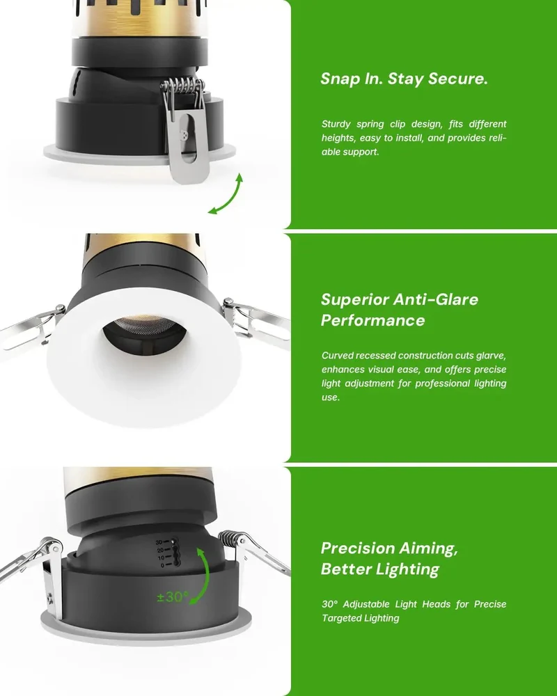 6 Pack 3 Inch Trimless Led Recessed Lights Slim Spot Lighting Bulbs For Home Decor Modern Ceiling Downlights Flush Mount Hella Bright Energy Saving No Fuss Installation Sleek Architectural Look Clean Finish Total Glow Up For Your House