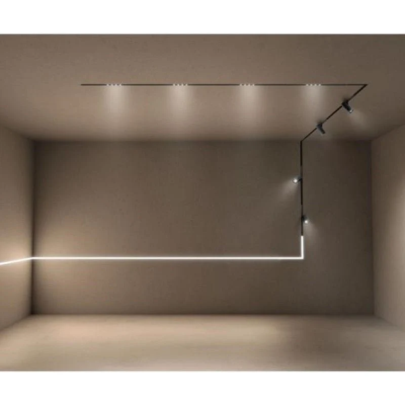 Projecteur LED sur Rail Magnétique 48V DC 6W NOIR
