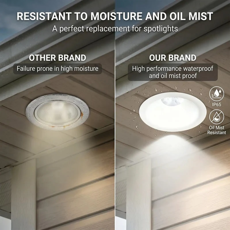 3 Inch Led Recessed Ceiling Lights With Junction Box Waterproof Shower Fixture 5Cct Tunable Warm To Daylight Dimmable Cri90 Plus Anti Glare Retrofit Drop In Install No Fuss Setup Heavy Duty Build