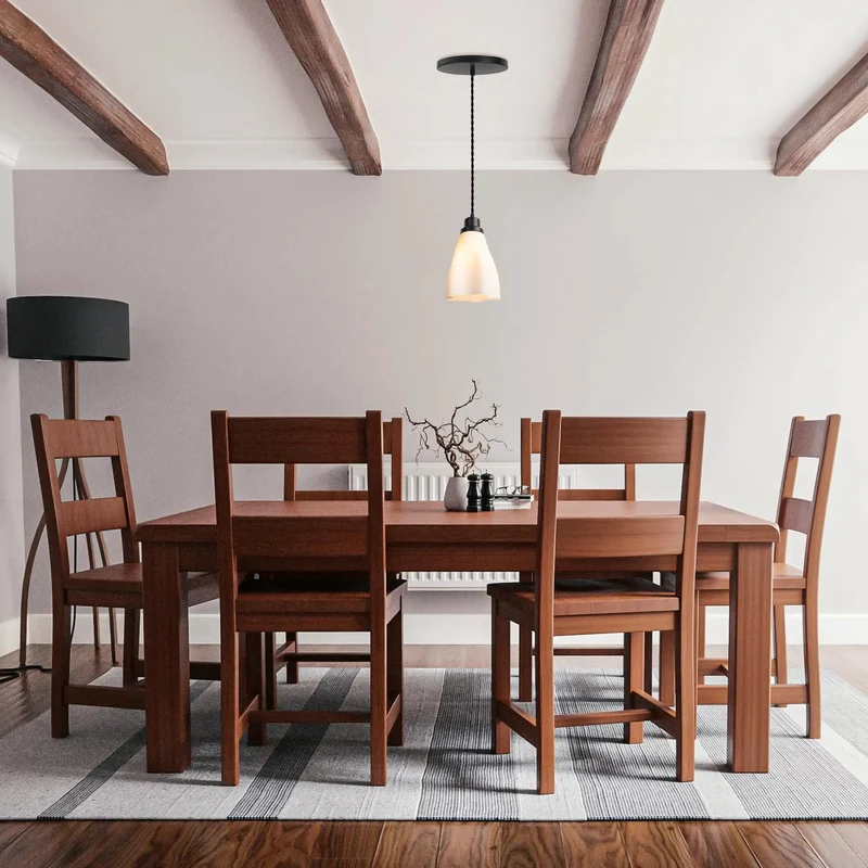 No-Fuss Recessed To Pendant Light Conversion Kit, 2 Light Glass Farmhouse Drop Down Fixture, E26 Retrofit Swap For Kitchen Island And Hallway
