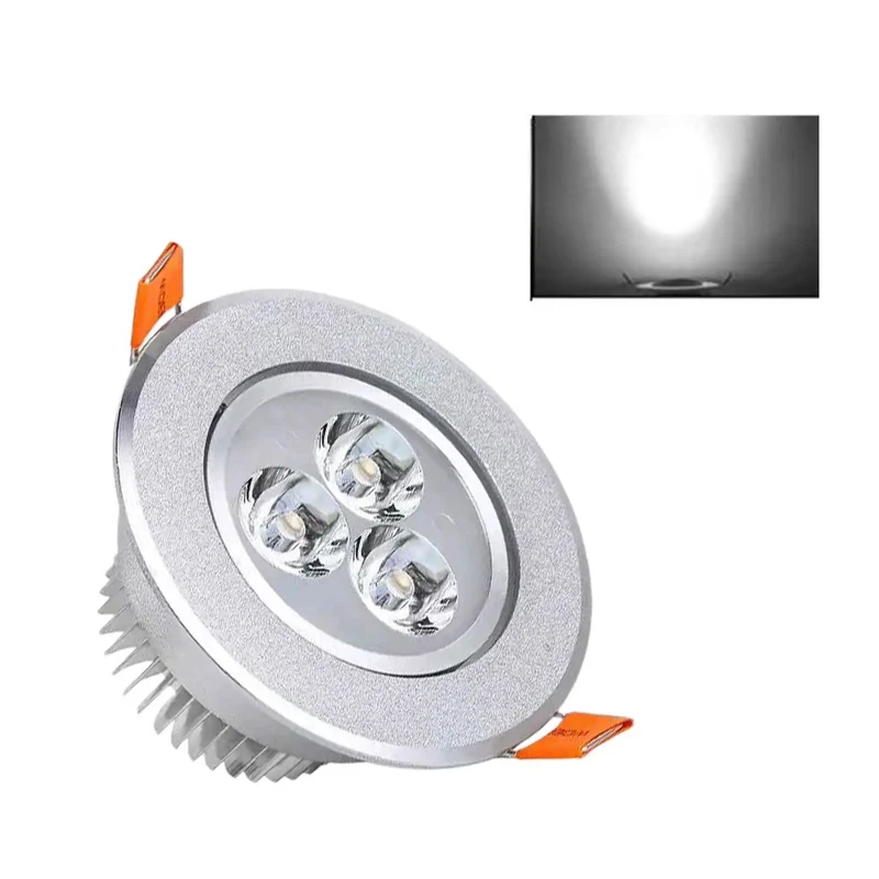 Sleek Recessed LED Downlight Featuring Top Shelf Aluminum Housing And A Frosted Silver Trim Delivers Hella Bright White Accent Lighting For Drop In Ceiling Cabinets And Gallery Walls